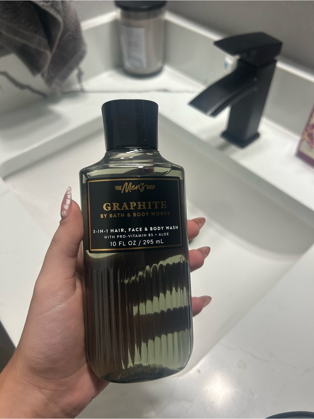 Bath & Body Works Graphite 3-in-1 Hair Face & Body Wash - Dark Green & Black